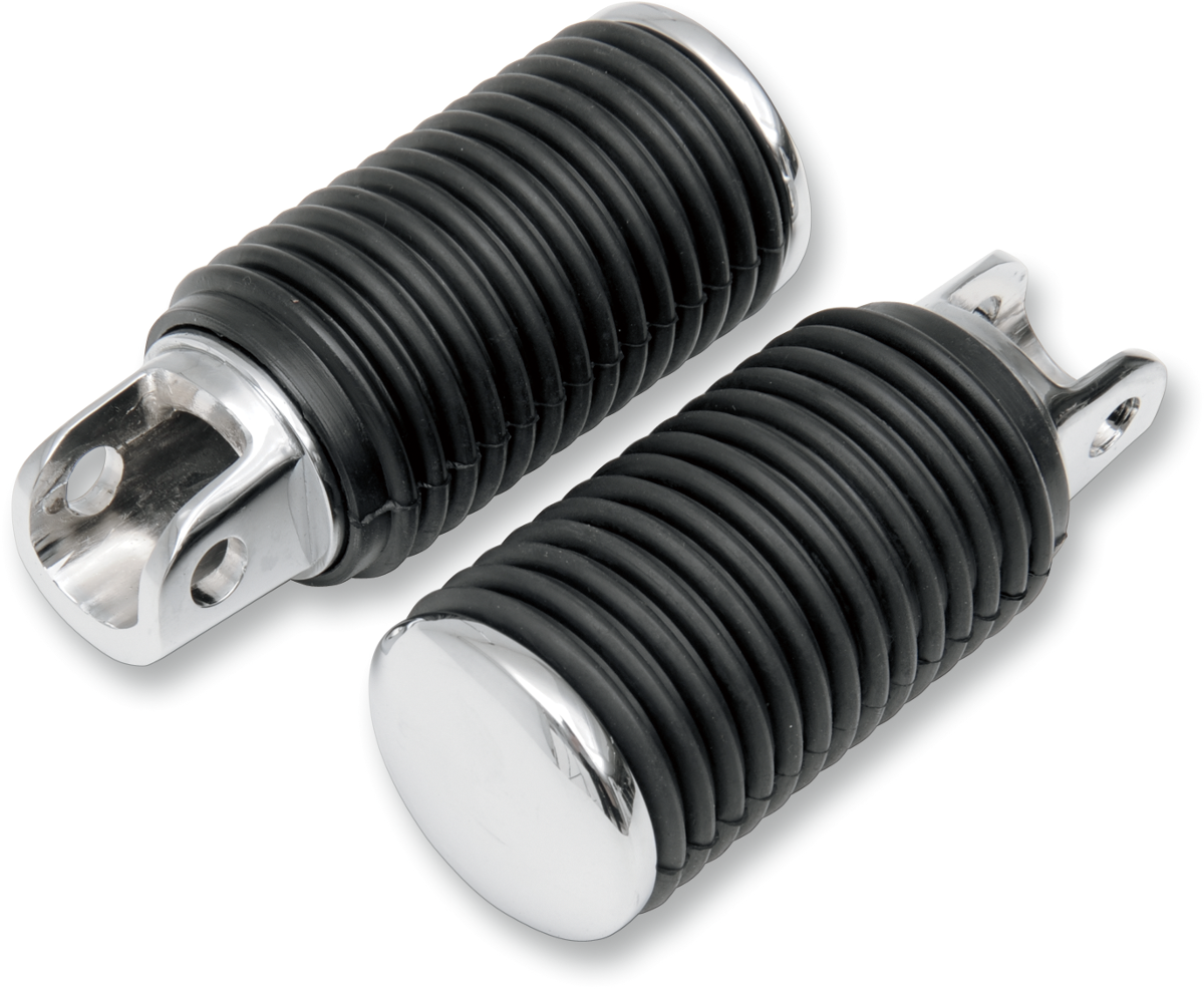 Passenger Pegs - Rubber - Chrome End
