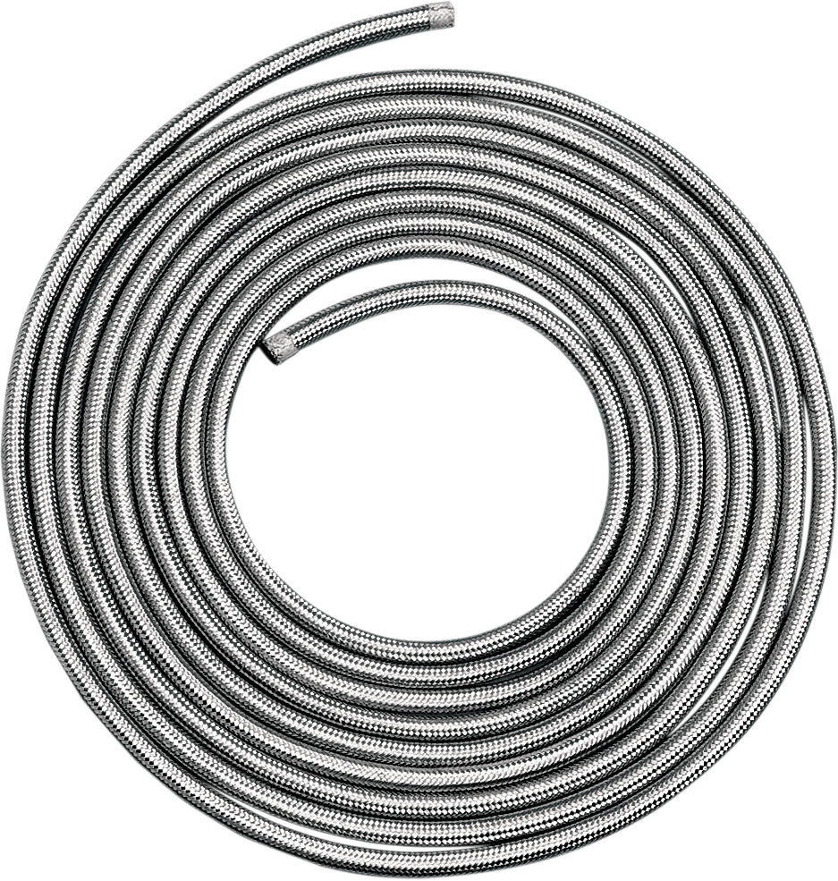 Braided Oil/Fuel Hose - Stainless Steel - 5/16" x 6'