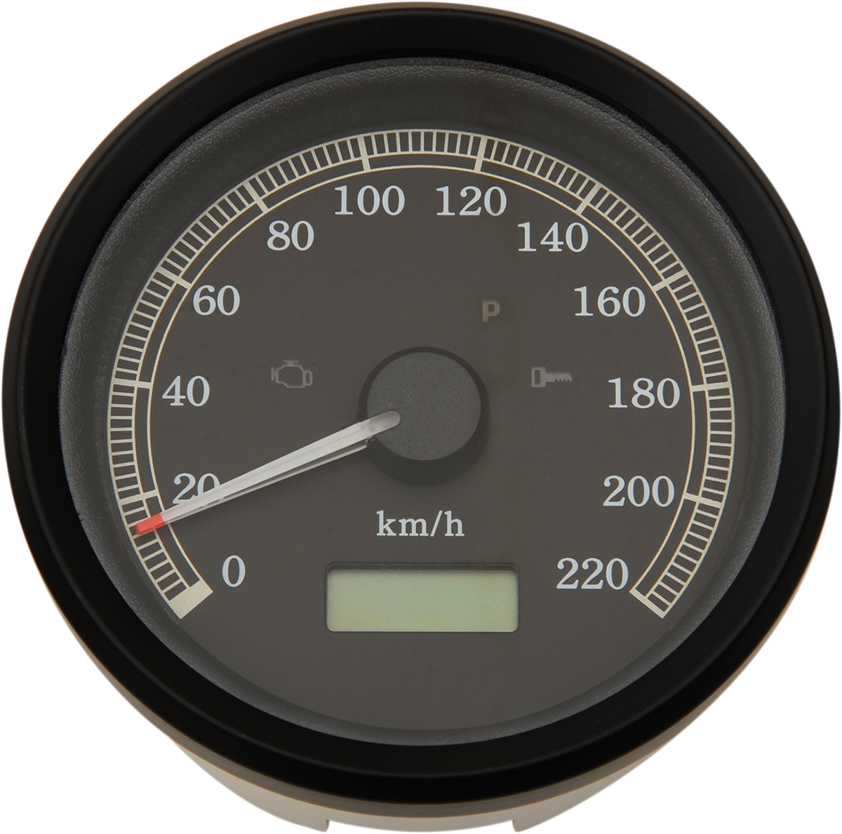3-3/8" MPH Programmable Electronic Speedometer - Black Bezel - Black Face