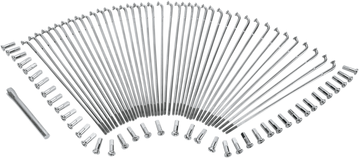 Spoke Set - Drop Center - Front/Rear - Chrome - 16"