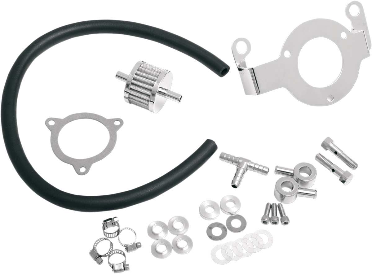 Crankcase Breather with Support Bracket Kit - Sportster