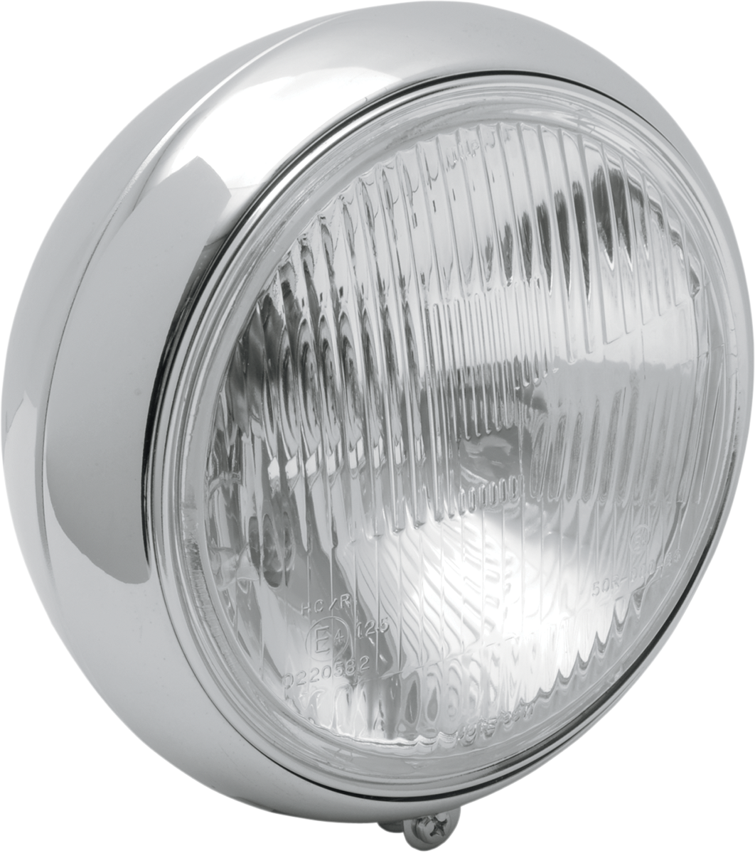 7" Smooth Headlight - FLST - Black