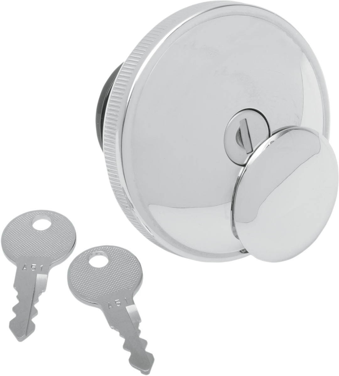 Screw-In Locking Gas Cap - Vented - Chrome