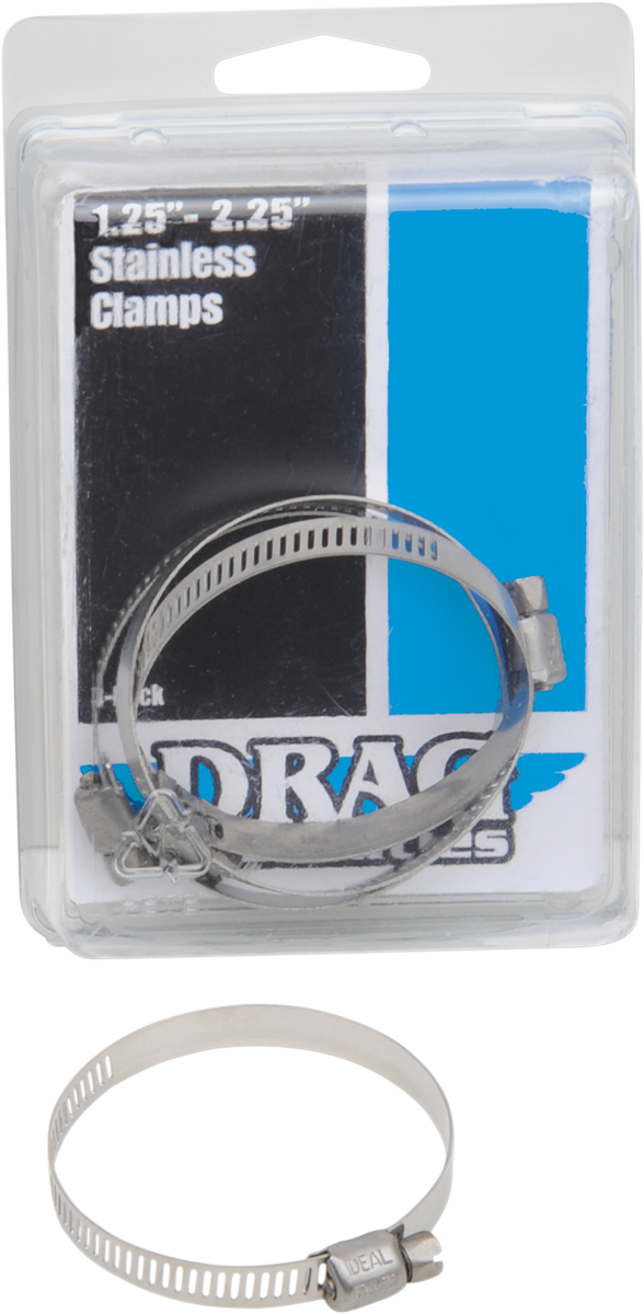 Worm Clamps - Stainless Steel - 1.25"-2.25"