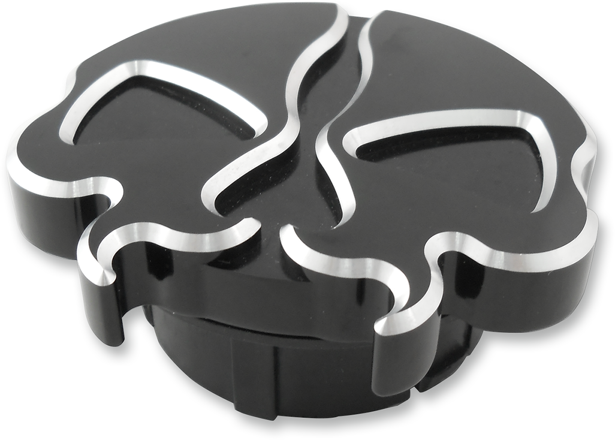 Gas Cap - Non-Vented - Split Skull - Black