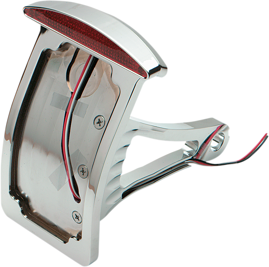 Side Mount Taillight/License Plate Mount - Curved Vertical - Half-Moon