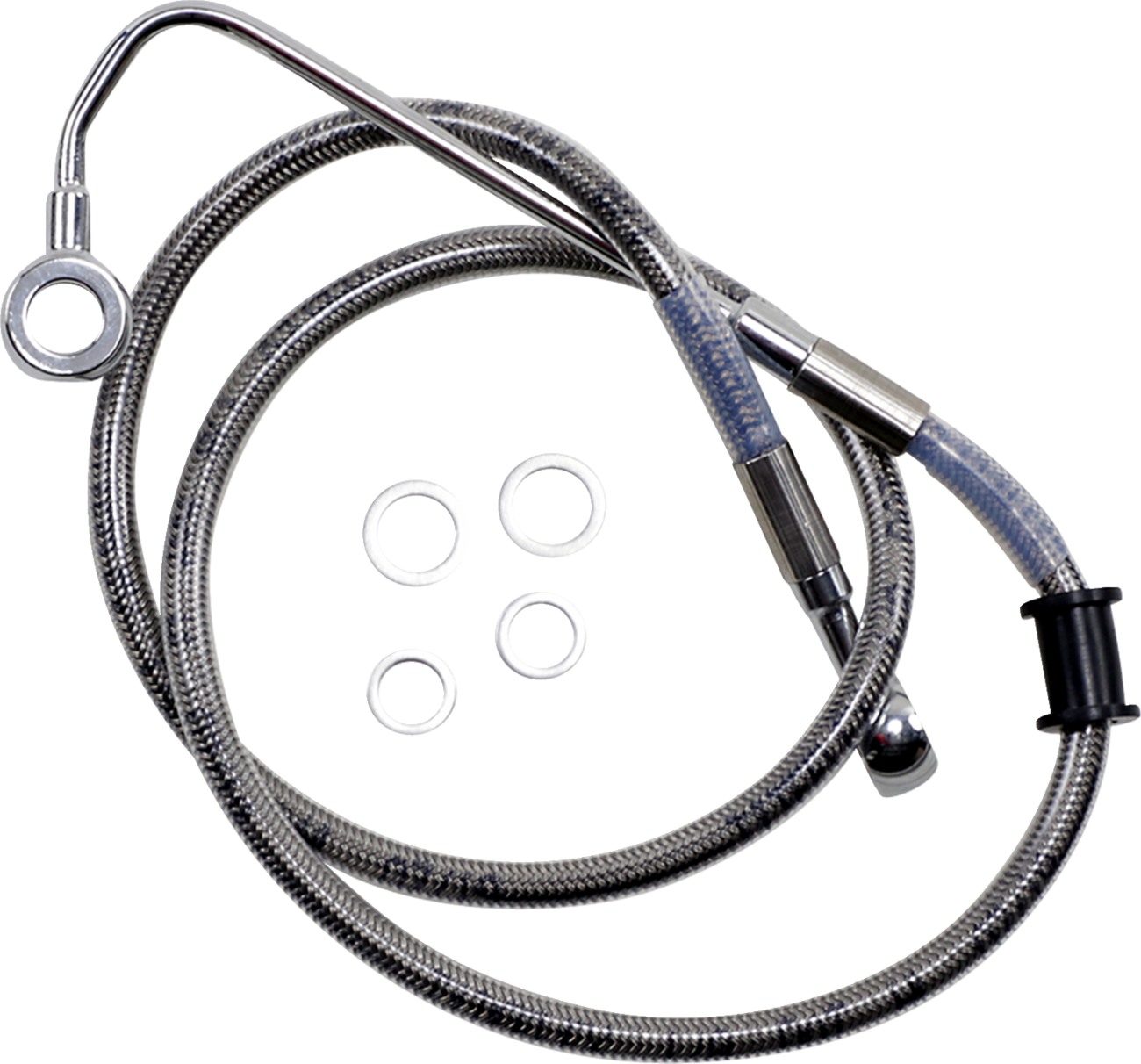 Brake Line - +4" - Black - '15-'17 Softail