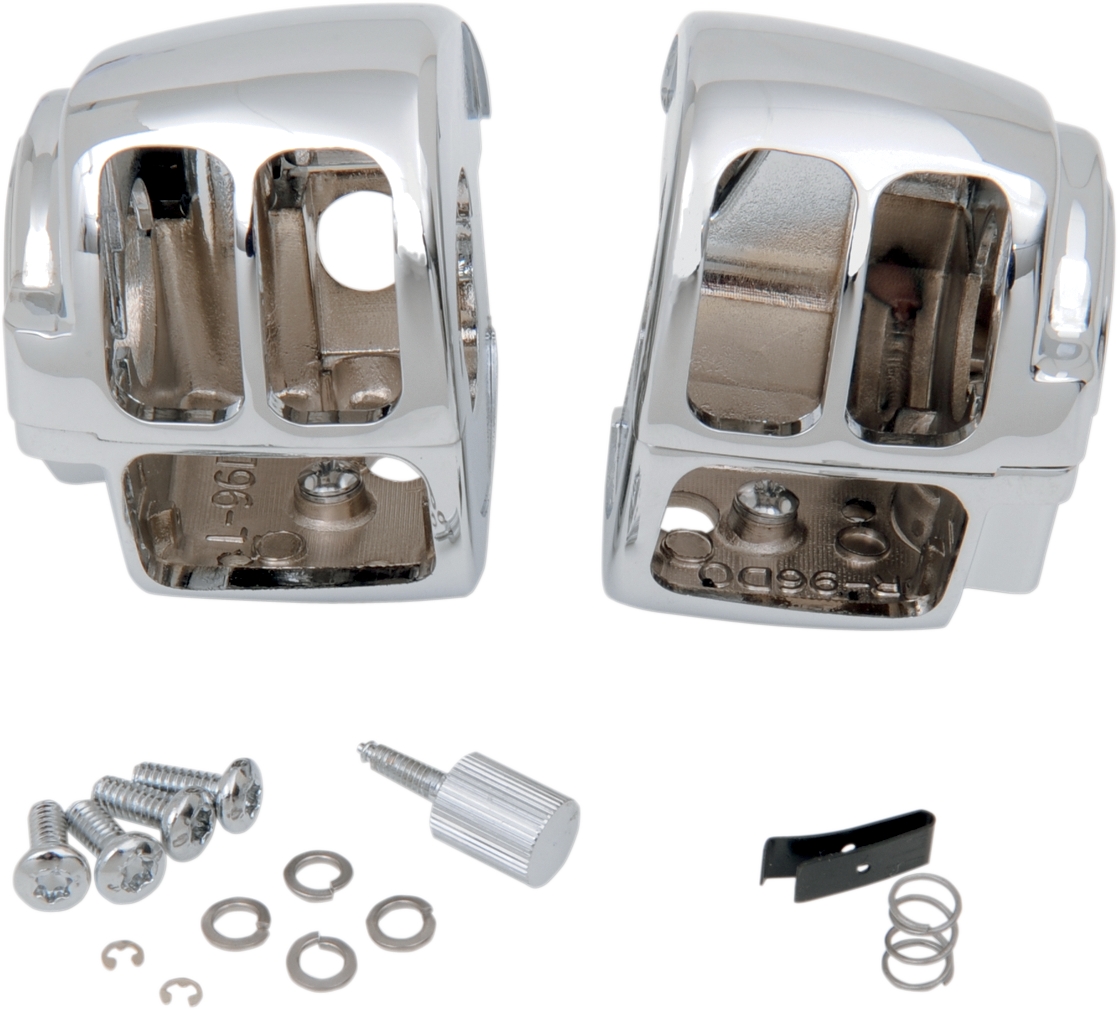 Handlebar Switch Housing Kit - Left - Lower - Chrome