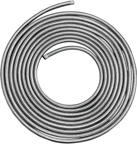 Braided Oil/Fuel Hose - Stainless Steel - 5/16" x 3'
