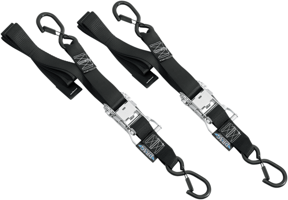 Ratchet Tie-Downs - 1-1/2" x 6' - Black