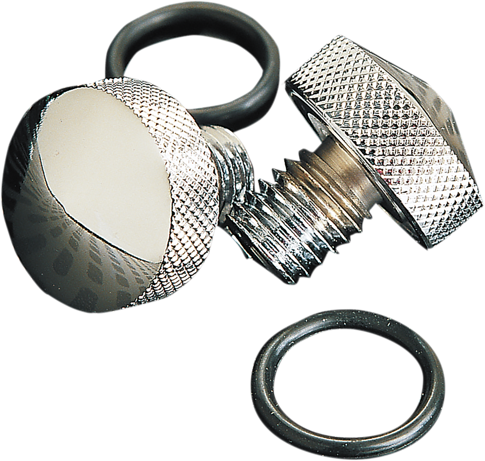Knurled Seat Bolt - Chrome - FLST '84-'07