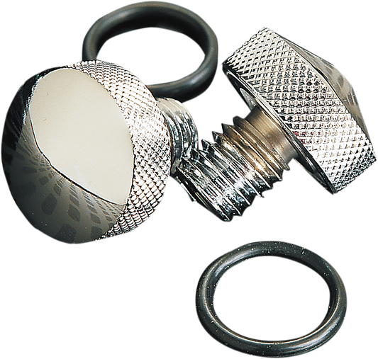 Knurled Seat Bolt - Chrome - FLST '84-'07