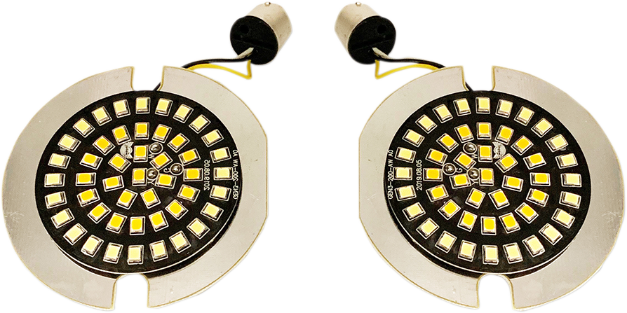 Bullet-Style Dual Front Turn Signal Insert - White - Amber