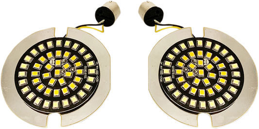 Flat-Style Dual Front Turn Signal Insert - White - Amber