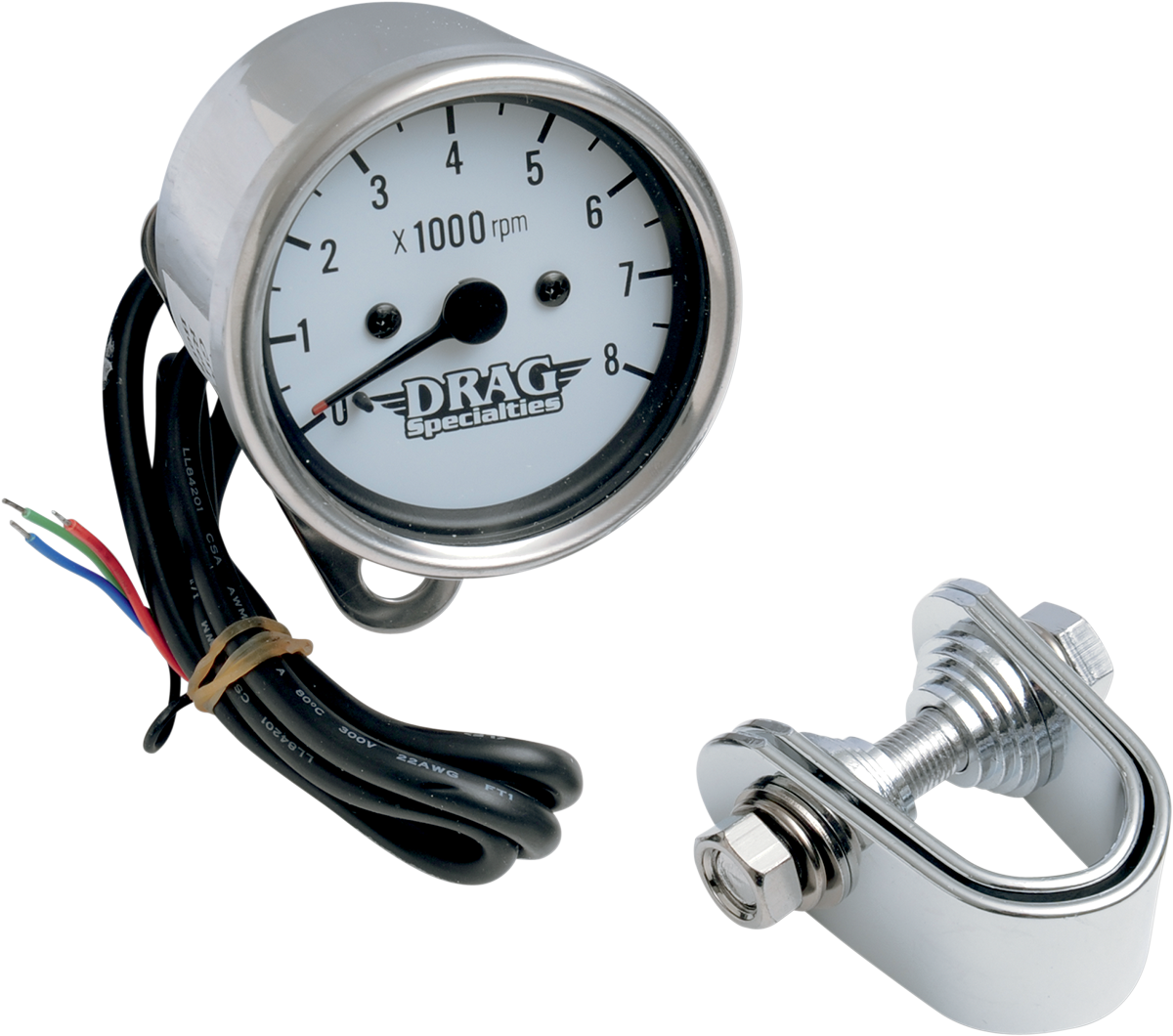 2.4" Mini Electronic 8000 RPM Tachometer - Black Housing - Black Face