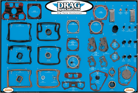 Gasket/Seal and O-Ring Display Board - '84-'99 EVO Big Twin