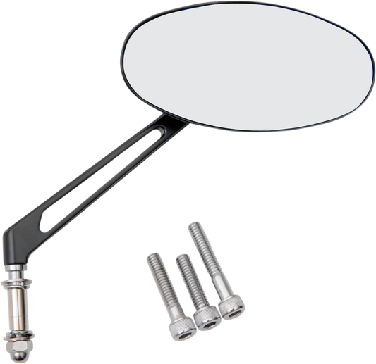 Mirror - Stealth II - Side View - Oval - Chrome w/Anti-Glare Blue Tint