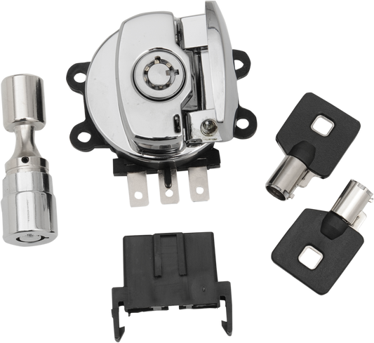 Side Hinge Ignition Switch - Chrome