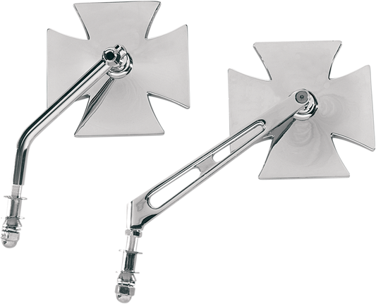 Mirror - Side View - Maltese - Chrome - Round Stem - Each