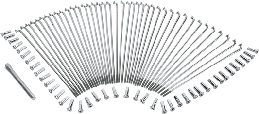 Spoke Set - Drop Center - Front/Rear - Stainless Steel - 16"