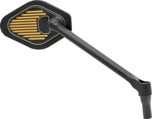 Mirror - Adjustable - Diamond - Black/Gold - Long Stem - Right