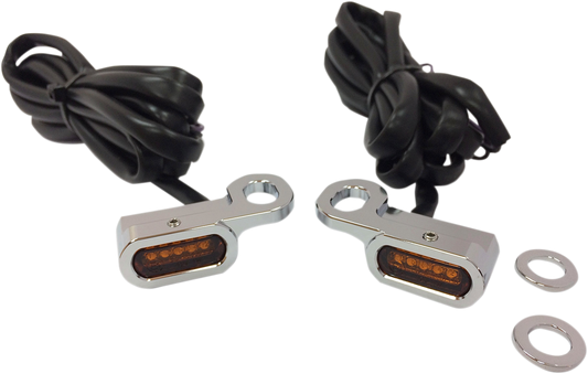 LED Handlebar Marker Lights - Hydraulic Clutch - Black/Smoke