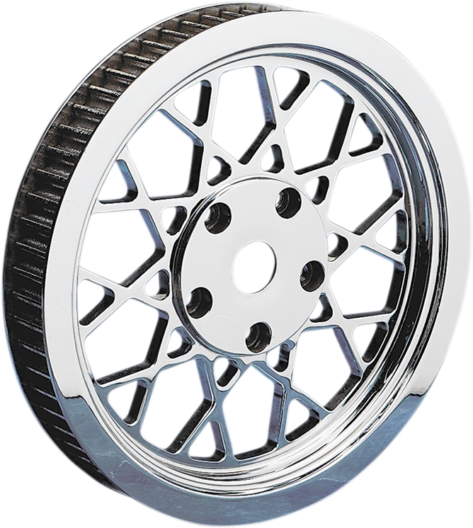 Chrome Rear Pulley - 66 Tooth - FXST/FLSTF