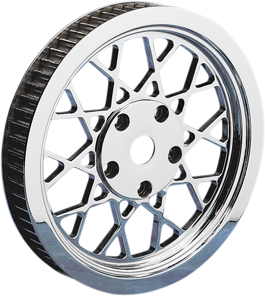 Chrome Rear Pulley - 66 Tooth - FXST/FLSTF