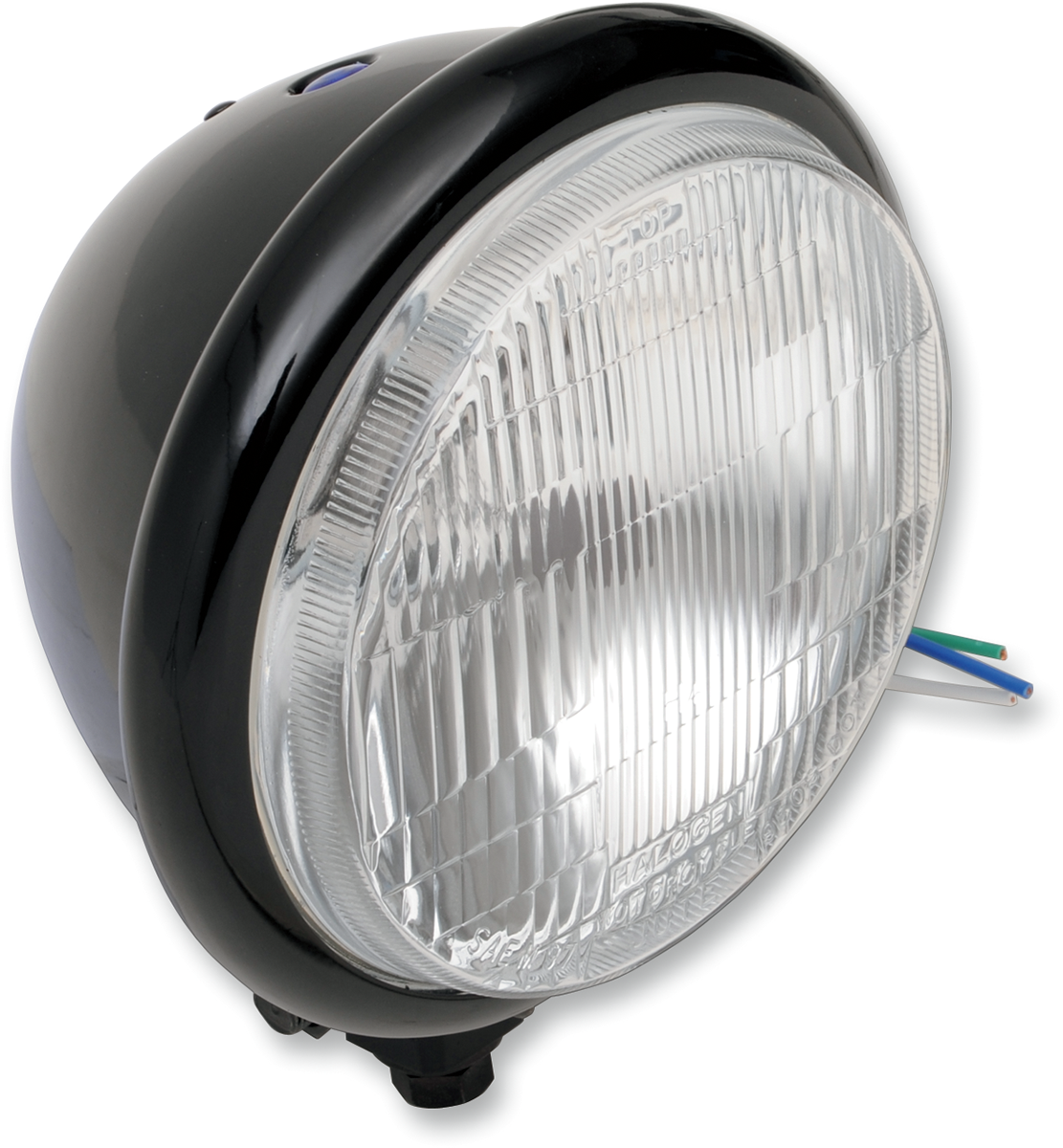 Headlight - H4 - Bottom Mount - 5-3/4" - Black