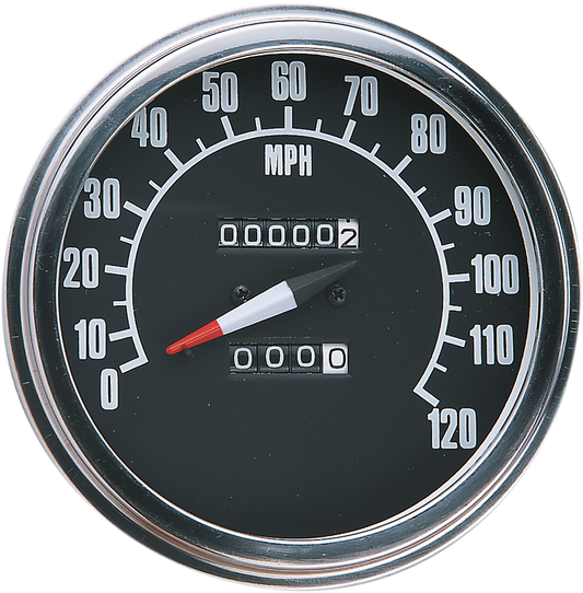 5" FL-'68-'84 Style 2240:60 Speedometer with Reed Switch - Black Face