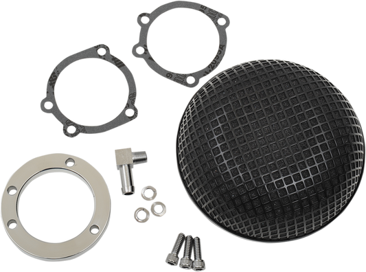 "Bob" Retro-Style Air Cleaner Kit - Black