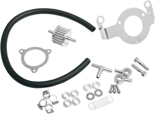 Crankcase Breather with Support Bracket Kit - Big Twin