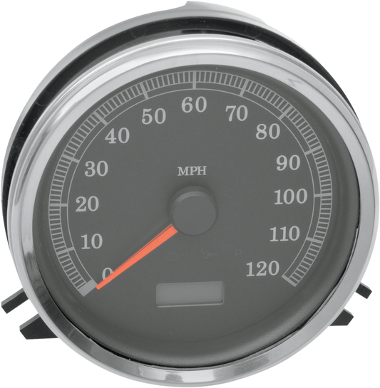 Universal 3-3/8" Programmable Electronic Speedometer - KPH - Black Face - Black Bezel