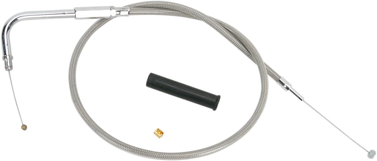 Stainless Braided Throttle Cable - 32-1/2"