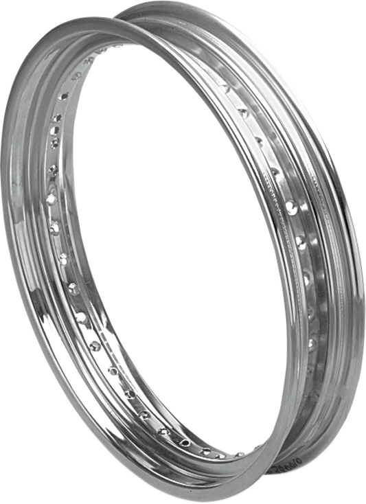 Rim - Drop Center - Rolled Edge - 40 Hole - Silver - 19x2.5