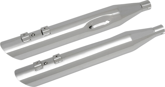 3-1/2" Slashdown Slip-On Mufflers - Chrome