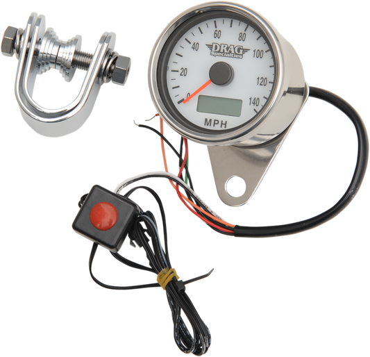Programmable Mini Electronic Speedometer with Odometer/Tripmeter - 1.87" - Black