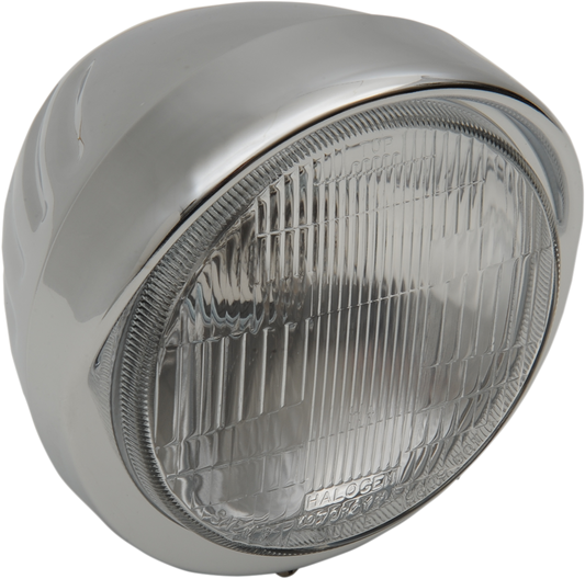 Headlight with Visor 5-3/4" - Grooved