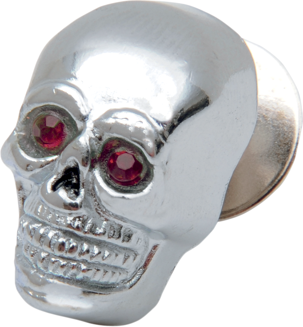 Skull with Red Eyes - Small - Chrome