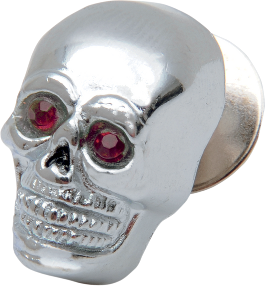 Skull with Red Eyes - Small - Chrome
