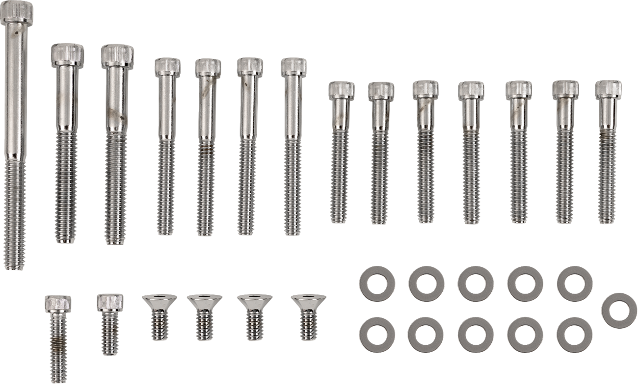 Bolt Set - Left Side Primary Cover/Crank/Shifter - Knurled