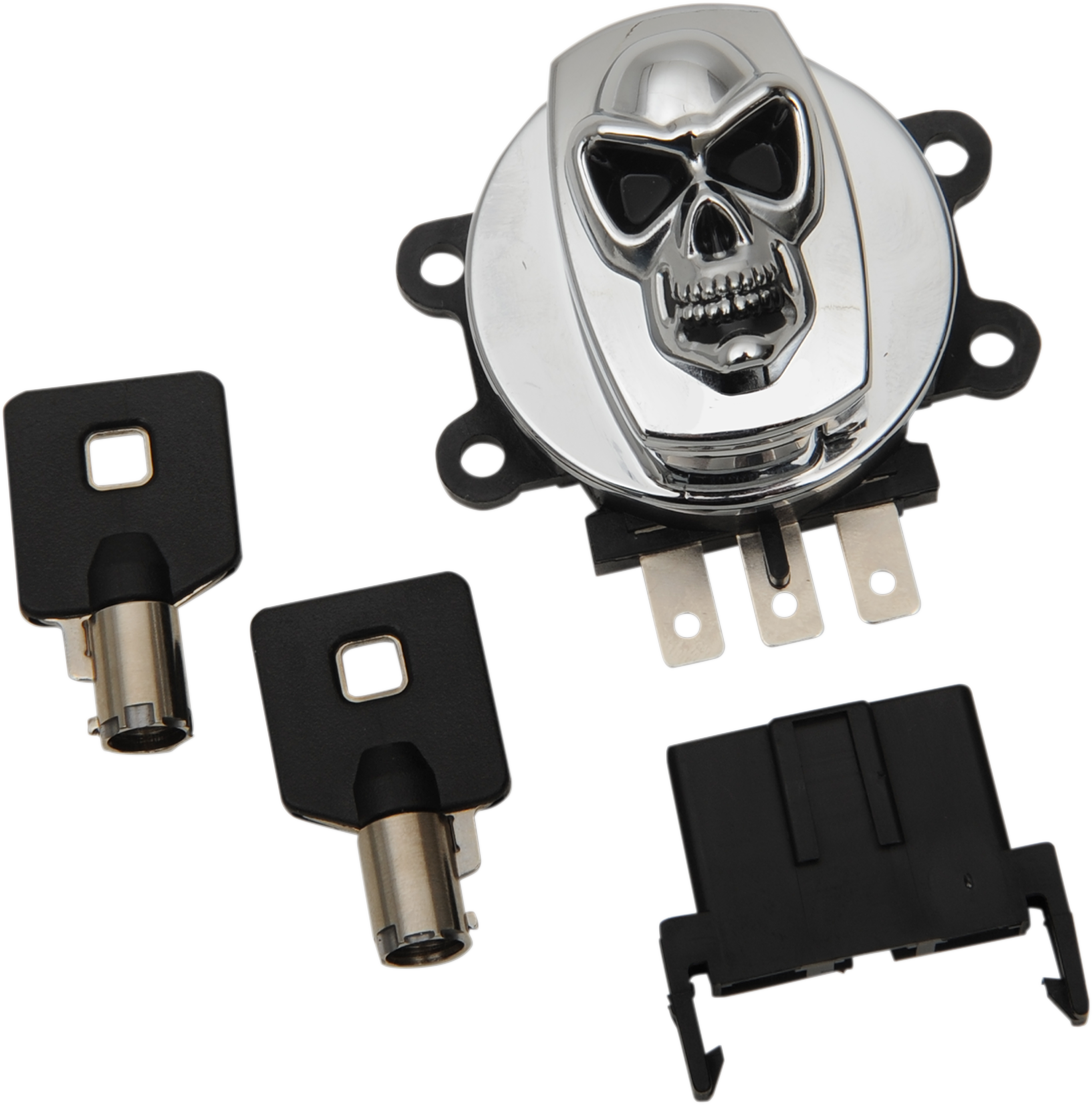 Ignition Switch - Skull - Chrome