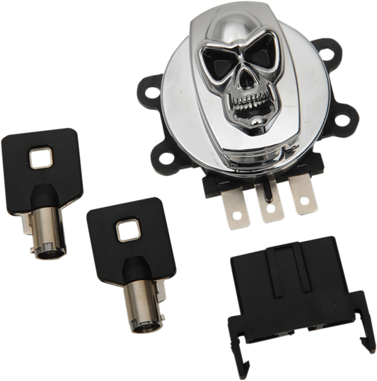 Ignition Switch - Skull - Black
