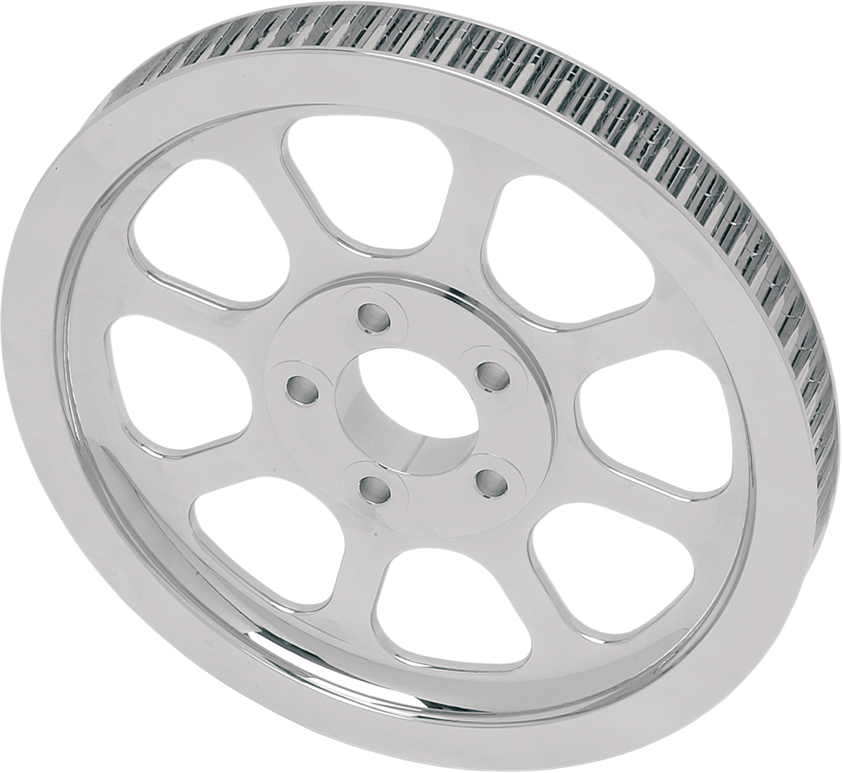 Chrome Rear Belt Pulley - 70 Tooth - '00-'05 FXST, '00-'06 FLST