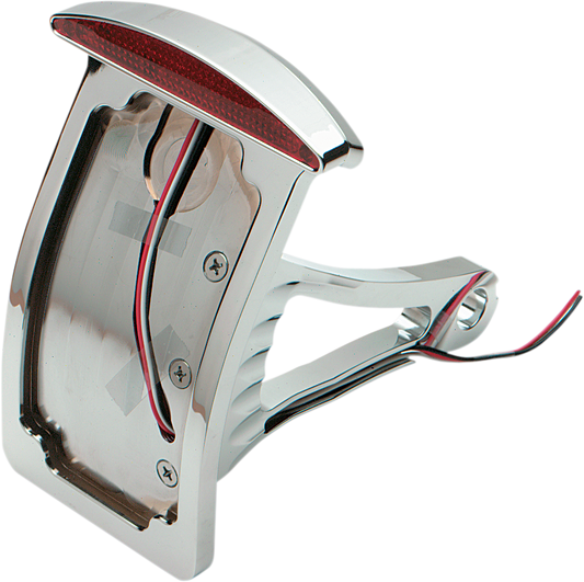 Side Mount Taillight/License Plate Mount - Flat Horizontal - Half-Moon