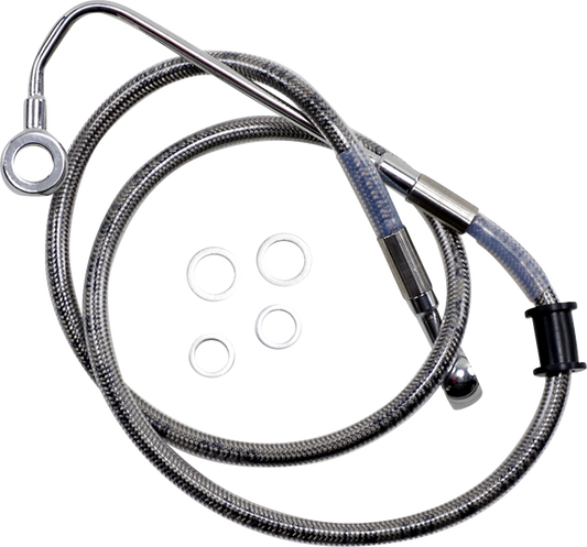 Brake Line - +10" - Black - '15-'17 Softail