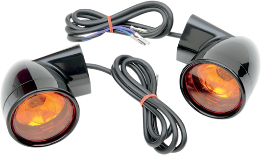 Bullet Turn Signal Lights - Rear - Chrome - Harley-Davidson