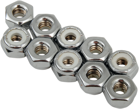 Nuts - Nylon - Chrome - 10-24