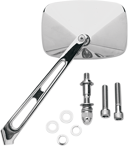 Mirror with Air Stem - Side View - Rectangle - Chrome - Left/Right - Each
