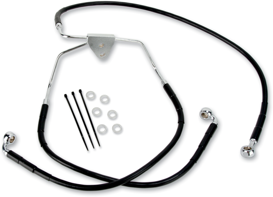 Brake Line - Front - Black - +10" - FXD '00-'05